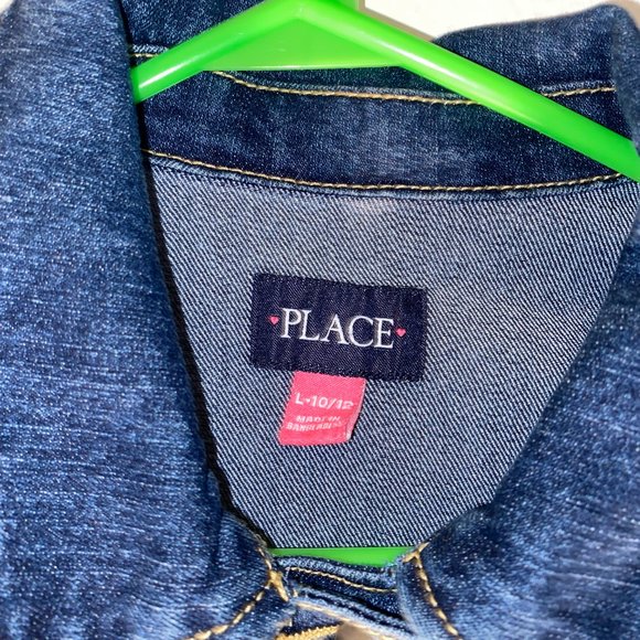 Children’s Place Girls Jean Jacket Size L, Denim Jacket - Picture 2 of 4